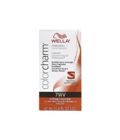 Wella ColorCharm Permanent Liquid Hair Color 7WV/Nutmeg, 42mL