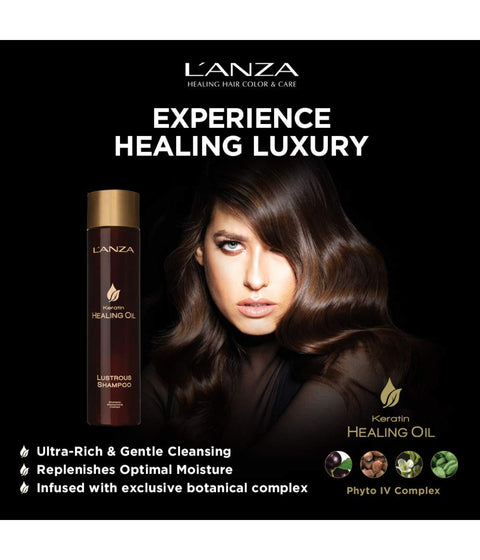 L'ANZA Keratin Healing Oil Lustrous Shampoo, 300mL