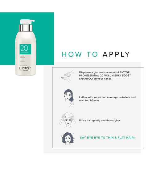 Biotop 20 Volumizing Boost Hair Shampoo 330mL