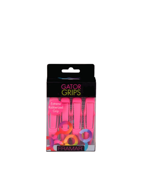 Framar Pink Gator Grip Clips 4/Pkg