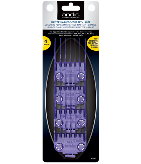 andis pro magnetic 4-pc comb set packaging