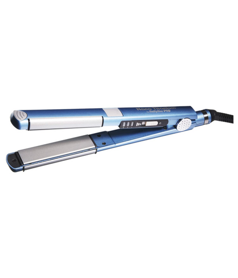 DannyCo BaBylissPRO Nano-Titanium and Ceramic U-Style Flat Iron with Heated Side Plates 1"