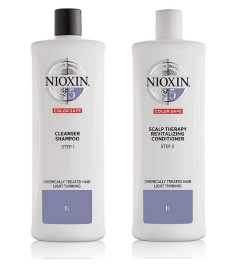 Nioxin System 5 Cleanser Shampoo & Scalp Therapy Conditioner Duo, 1L