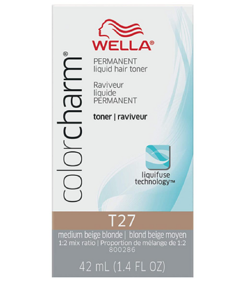 Wella ColorCharm Permanent Liquid Hair Toner T27, 42mL