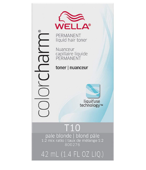 Wella ColorCharm Permanent Liquid Hair Toner T10, 42mL