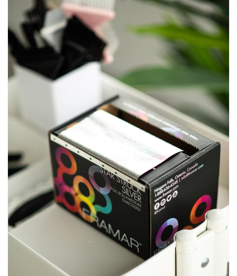 Framar Star Struck Silver Embossed Medium Foil 1lb Roll
