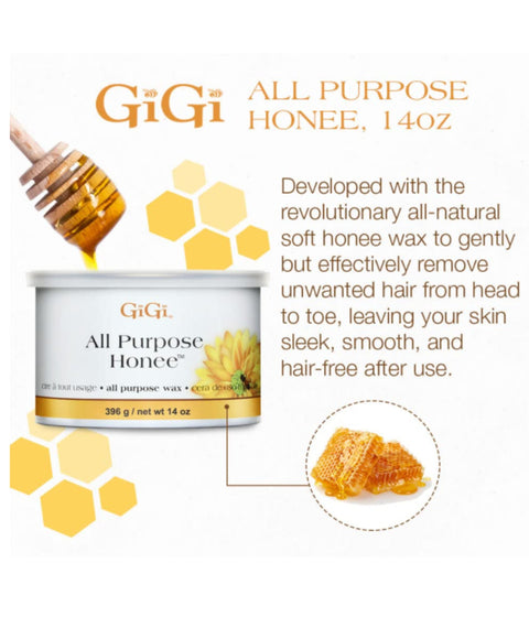 GiGi All Purpose Honee Hair Removal Soft Wax, 14oz
