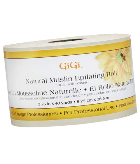 GIGI Natural Muslin Epilating Roll, 3.25in. x 40 yards