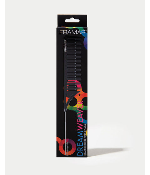 Framar Black Dreamweaver Highlighting Comb 3/Pkg