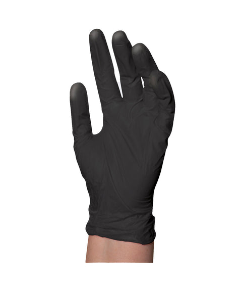 DA BP Black Disposable PF Gloves - Small (100)