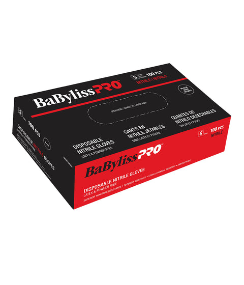 DannyCo BaBylissPRO Disposable Nitrile Gloves Black, Small