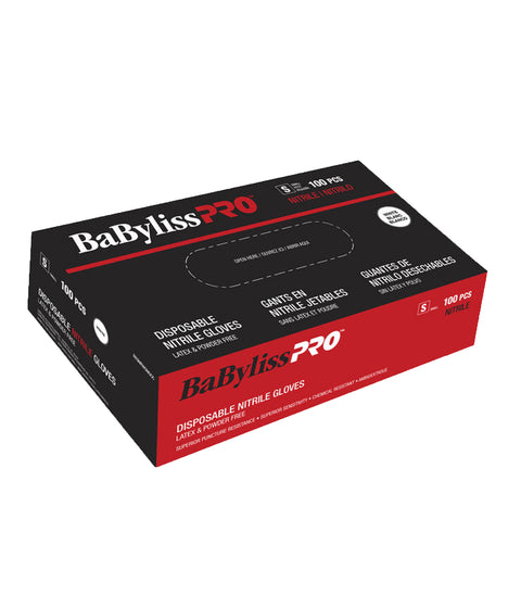 DannyCo BaBylissPRO Disposable Nitrile Gloves White, Small
