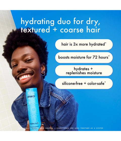 Amika Hydro Rush Intense Moisture Shampoo 275ml