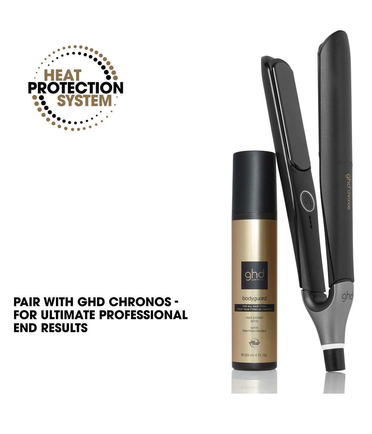 ghd Free Heat Protect Spray Bodyguard w Purchase of Chronos Pro Beauty Supplies