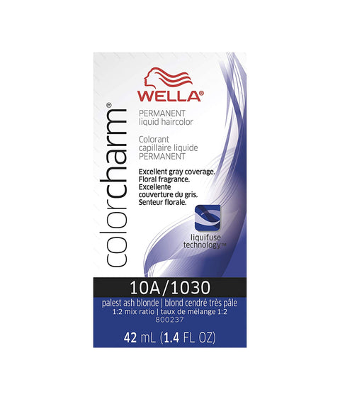 Wella ColorCharm Permanent Liquid Hair Color 9A/Pale Ash Blonde, 42mL