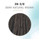 Wella ColorCharm Permanent Liquid Hair Color 3N/Dark Brown, 42mL