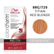 Wella ColorCharm Permanent Liquid Hair Color 8RG/Titian Red Blonde, 42mL