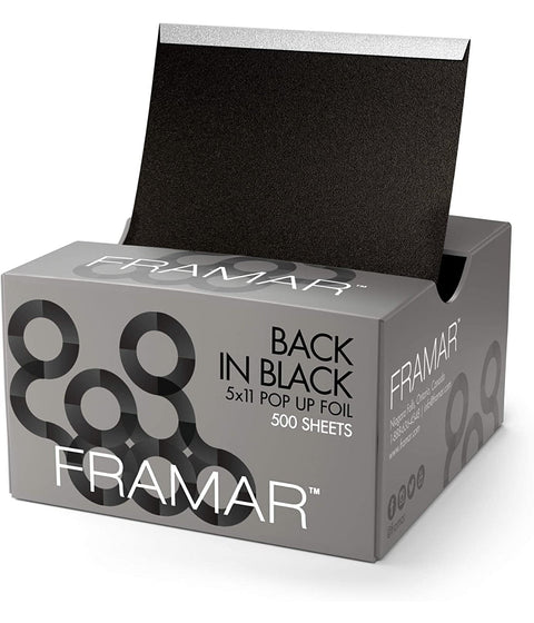 Framar 5 x 11 Black Pop Up Hair Foil 500 Sheets