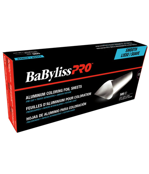 DannyCo BaBylissPRO Aluminum Coloring Foil Light Smooth Sheets, 5x12 inch, 500/box