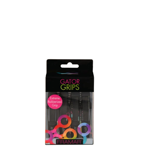 Framar Black Gator Grip Clips 4/Pkg