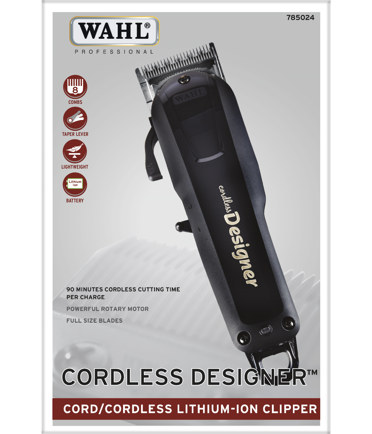 Cordless Designer Clipper by Wahl | Hair Clippers and Beard Trimmers – Pro  Beauty Supplies