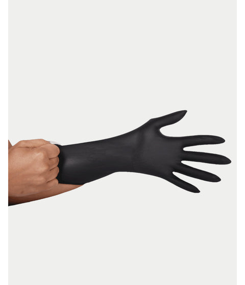 Framar Midnight Mitts Black Nitrile Gloves Medium 100/Box