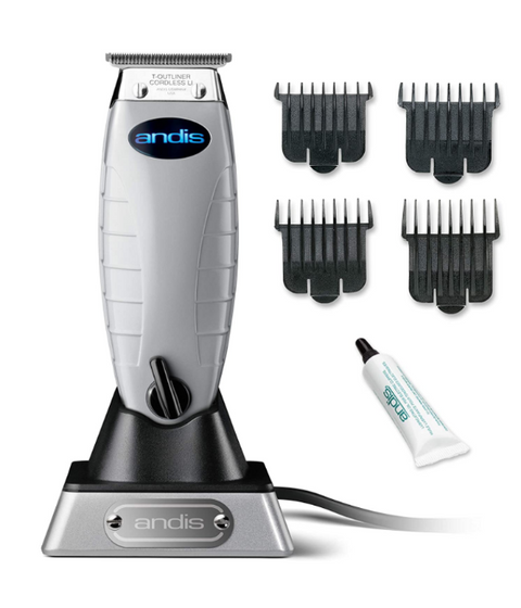 andis pro cordless t outliner, 4 guides, oil