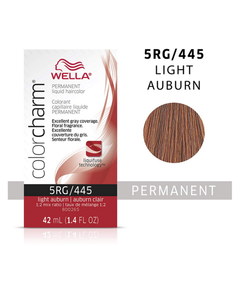 Wella ColorCharm Permanent Liquid Hair Color 5RG/Light Auburn, 42mL