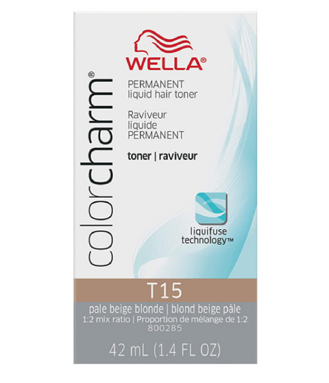 Wella ColorCharm Permanent Liquid Hair Toner T15, 42mL