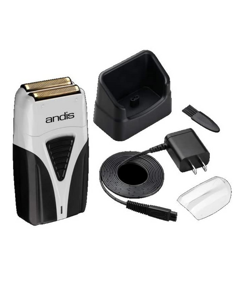 andis profoil plus shaver, charging stand, charger, brush, guard