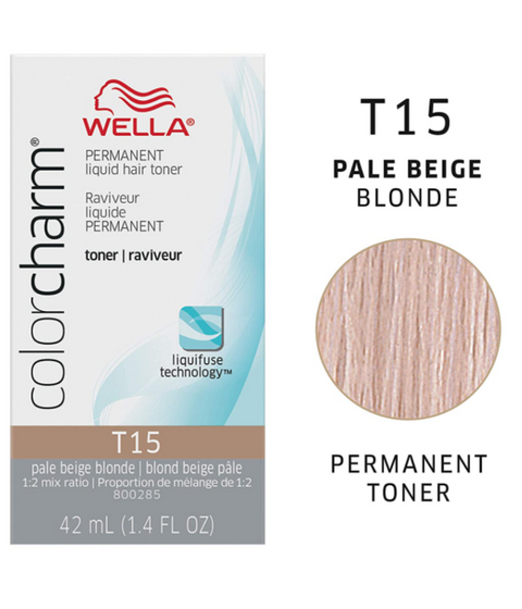 Wella ColorCharm Permanent Liquid Hair Toner T15, 42mL