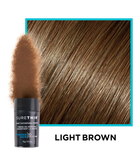 SureThik Hair Thickening Fibers Light Brown, 15g