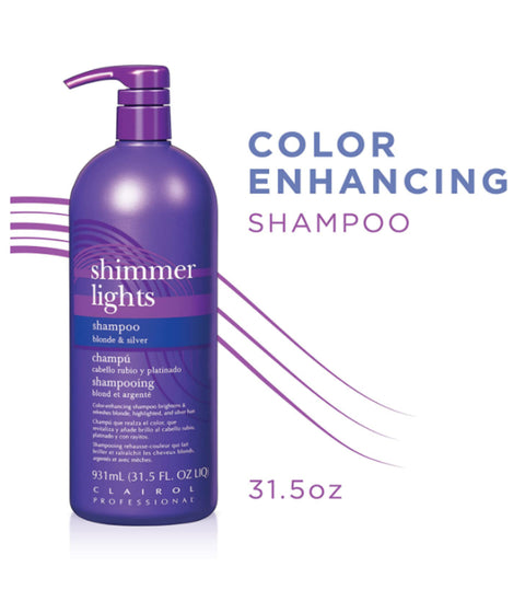 Clairol Shimmer Lights Shampoo, Blonde & Silver, 31.5oz